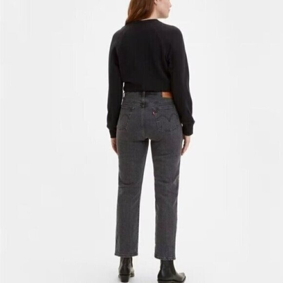 NWT Levis 501 Jeans Size 27 High Rise Crystal Studded Straight Leg Cropped - Picture 9 of 9